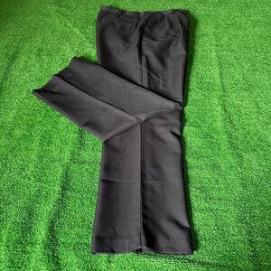 Haband Executive Division Pleated Straight Classic Fit Black Dress Pants Size 38